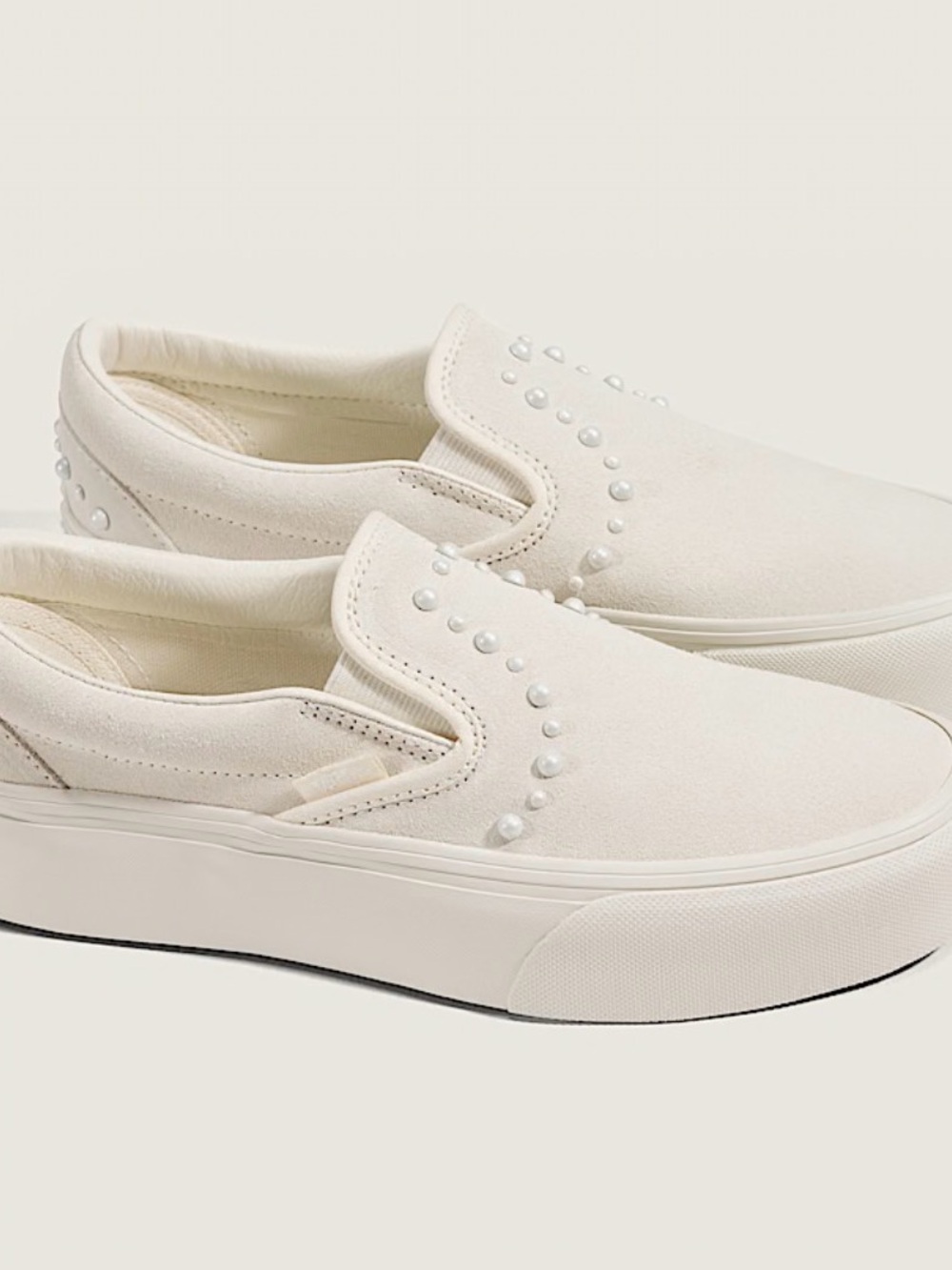NWT Vans Pearl Platform Slip-On Sneakers – Size 9.5 (Marshmallow) (New in Box) - Picture 7 of 11